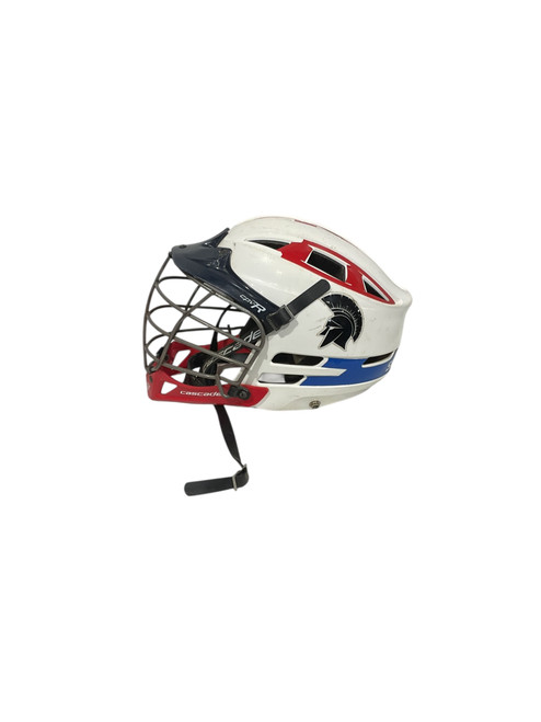 Vist Large View of Product Image Which is Used Cascade Lacrosse Helmet White SM