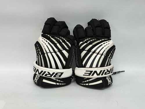 Vist Large View of Product Image Which is Used Brine BRINE Lacrosse Gloves Junior Black 10"