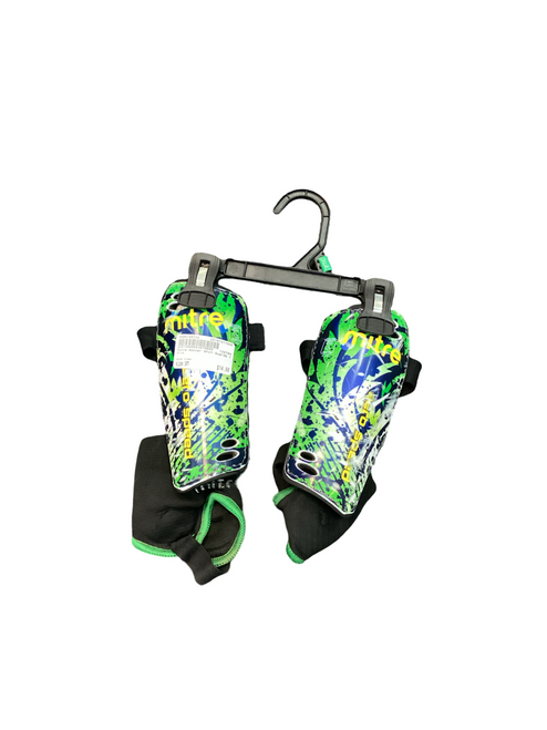 Vist Large View of Product Image Which is Used Mitre Soccer Shin Guards Youth Green SM