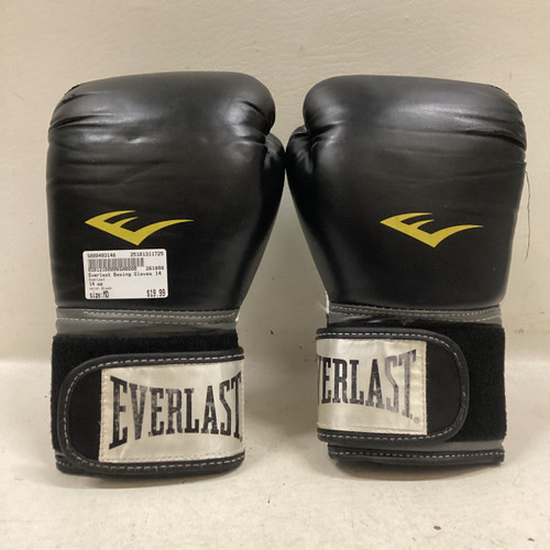 Used Everlast Boxing Gloves Black MD 11725-S000493148 Vist Large View of Product Image Which is Used Everlast Boxing Gloves Black MD
