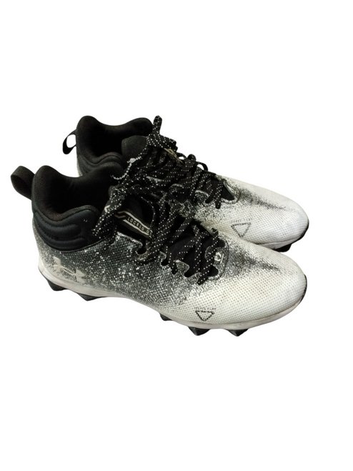 Vist Large View of Product Image Which is Used Under Armour Adult FB Cleats Black Senior 8.5
