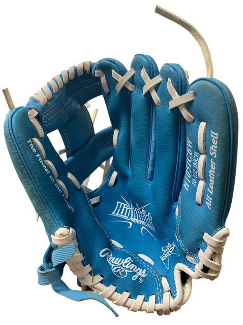 Used Rawlings HIGHLIGHT 10.5 BB/SB Glove RH Throw Carolina Blue 10 1/2" 11842-S000222676 Vist Large View of Product Image Which is Used Rawlings HIGHLIGHT 10.5 BB/SB Glove RH Throw Carolina Blue 10 1/2"