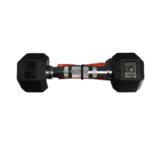 Vist Large View of Product Image Which is New Apollo Athletics 5 lbs. Rubber Hex Dumbbell