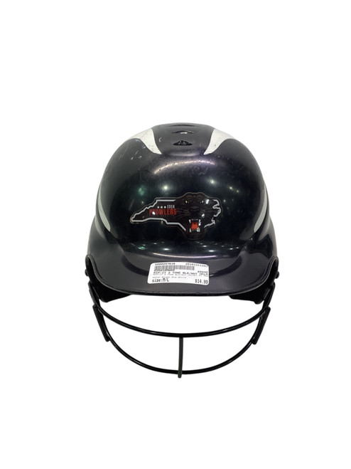 Vist Large View of Product Image Which is Used RIP-IT 2 TONE BLK/WHT HELMET W/ MASK Batting Helmet w/Mask Black And White M/L