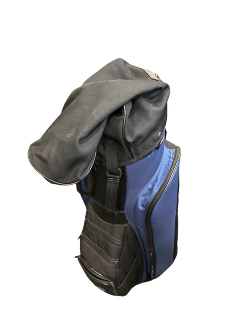 Vist Large View of Product Image Which is Used Taylormade BLACK AND BLUE CART BAG Mens Cart Bag Black And Navy Blue
