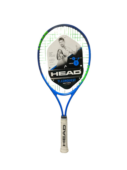 Vist Large View of Product Image Which is Used Head CON QUEST Adult Tennis Racquet Royal Blue Unknown