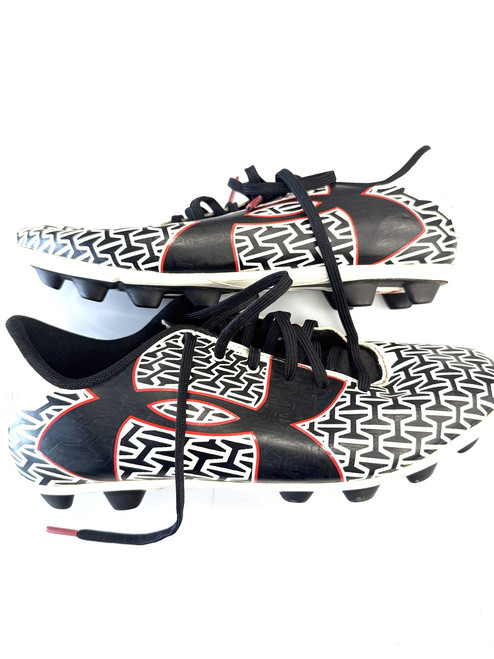 Vist Large View of Product Image Which is Used Under Armour Soccer Cleats Black Junior 04