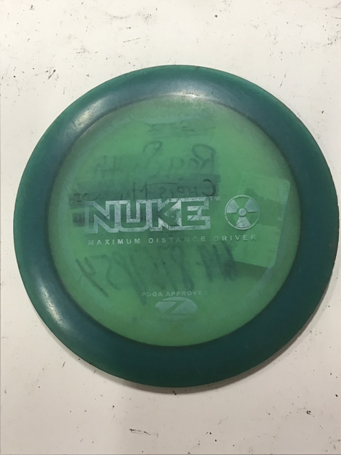 Vist Large View of Product Image Which is Used Discraft Z NUKE Disc Golf Driver Navy Blue 171g