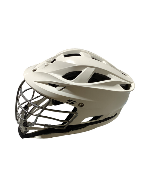 Used Cascade S Lacrosse Helmet White One Size 11724-S000218702 Vist Large View of Product Image Which is Used Cascade S Lacrosse Helmet White One Size