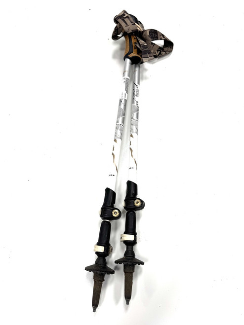 Vist Large View of Product Image Which is Used Leki ADJ Mens XC Ski Poles White Snow Shoe Pole