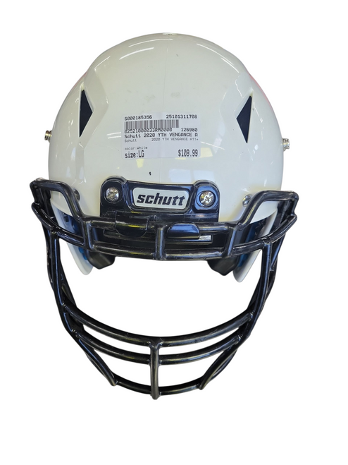 Vist Large View of Product Image Which is Used Schutt 2020 YTH VENGANCE A11+ FB Helmet White LG