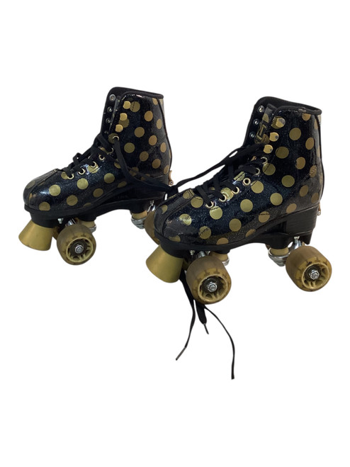 Vist Large View of Product Image Which is Used RollerDerby POLKA DOT SKATES Junior Roller Quad Skates Black Adjustable