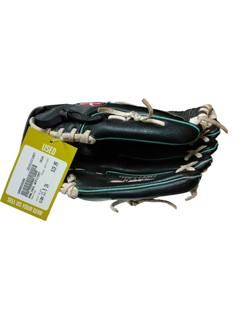 Vist Large View of Product Image Which is Used Rawlings WFP115MT BB/SB Glove RH Throw Black 11 1/2"
