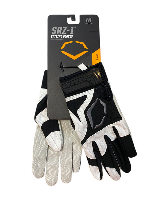 Vist Large View of Product Image Which is Used Evoshield BB/SB Batting Gloves White LG