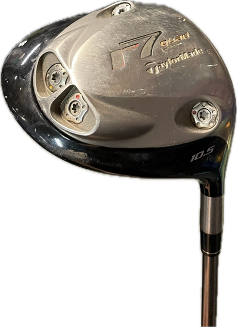 Used Taylormade R7 QUAD Mens Driver RH 10.5 Degree Vist Large View of Product Image Which is Used Taylormade R7 QUAD Mens Driver RH 10.5 Degree