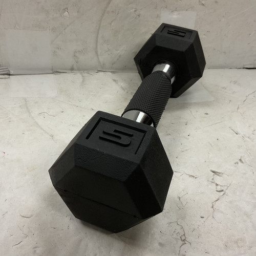 Vist Large View of Product Image Which is Used Hex Dumbbell Black 5 lb