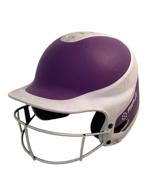 Vist Large View of Product Image Which is Used RIP-IT BATTING HELMET W/MASK Batting Helmet w/Mask Purple One Size