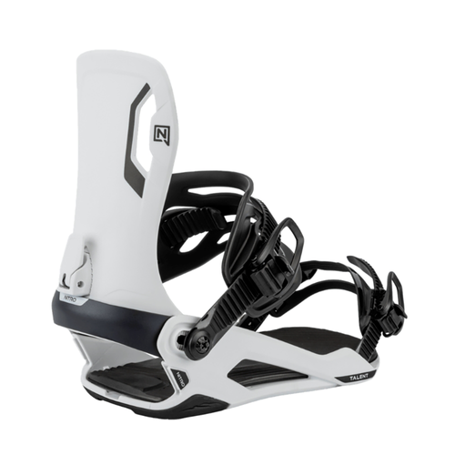 Vist Large View of Product Image Which is New Nitro Talent 2026 Snowboard Bindings White- Size MD
