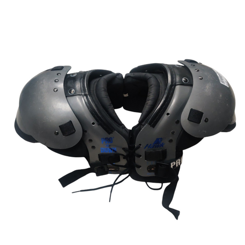 Vist Large View of Product Image Which is Used HAWKS PRO DOWN Football Shoulder Pads Grey Small
