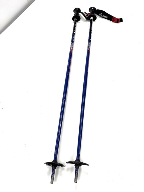 Vist Large View of Product Image Which is Used KERMA Mens DH Ski Pole Navy Blue 115 cm / 46 in