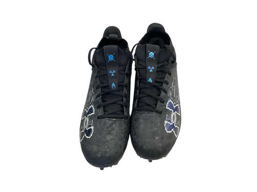Vist Large View of Product Image Which is Used Under Armour Adult FB Cleats Black Senior 8.5