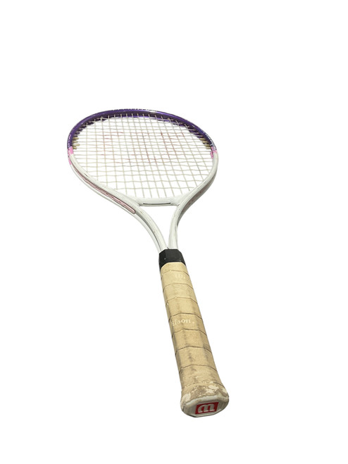 Vist Large View of Product Image Which is Used Wilson TENNIS RACQUET Adult Tennis Racquet Purple 4 3/8"