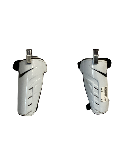 Used Nike Soccer Shin Guards Adult White LG 11642-S000133445 Vist Large View of Product Image Which is Used Nike Soccer Shin Guards Adult White LG