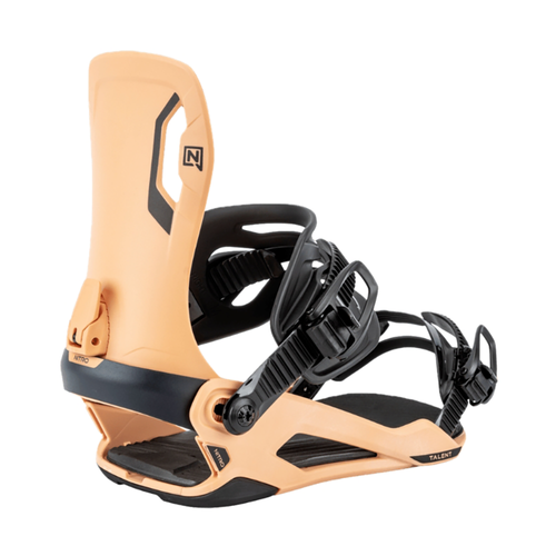 Vist Large View of Product Image Which is New Nitro Talent 2026 Snowboard Bindings Coral- Size MD