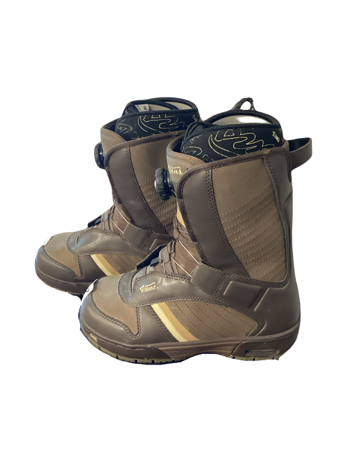 Vist Large View of Product Image Which is Used Vans BOOTS Womens Snowboard Boots Brown Senior 7
