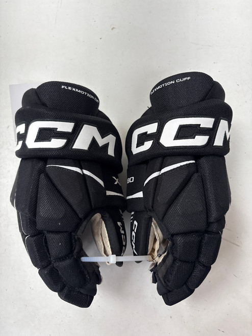 Vist Large View of Product Image Which is Used CCM TACKS XF 80 Junior Gloves Black 11" (New= $130)