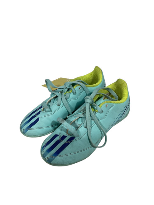 Vist Large View of Product Image Which is Used Adidas Soccer Indoor Shoes Carolina Blue Youth 12.0