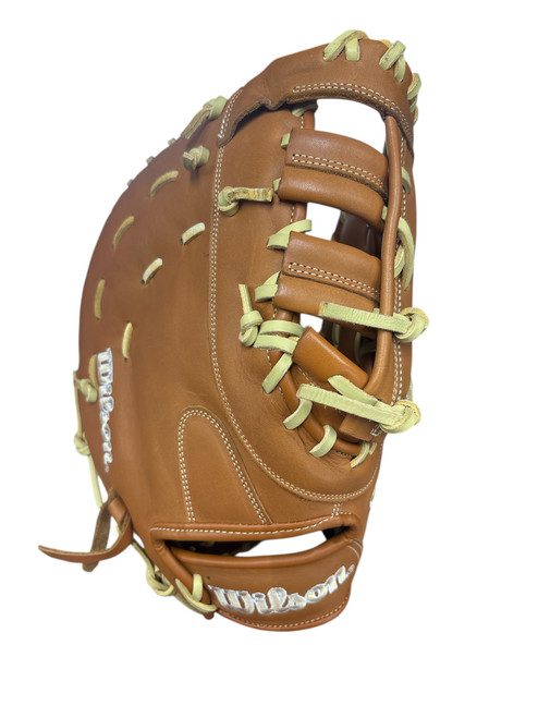 Vist Large View of Product Image Which is Used Wilson A1000 BB/SB First Base RH Throw Brown 12 1/2"