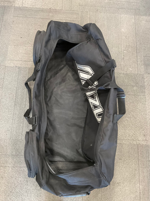 Vist Large View of Product Image Which is Used Mizuno WHEELED BAG BB/SB Player Wheeled Bag Black