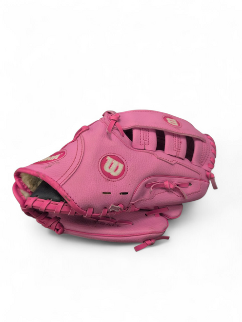 Vist Large View of Product Image Which is Used Wilson A300 BB/SB Glove T-ball Pink 10 1/2"