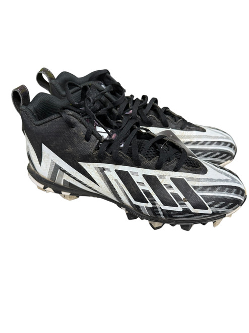 Vist Large View of Product Image Which is Used Adidas Adult FB Cleats White And Black Senior 8