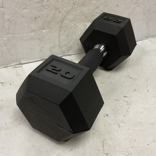 Vist Large View of Product Image Which is Used Cap Hex Dumbbell Black 20 lb