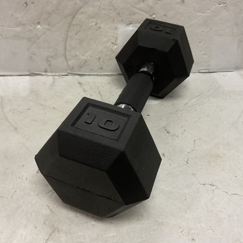 Vist Large View of Product Image Which is Used Cap Hex Dumbbell Black 10 lb