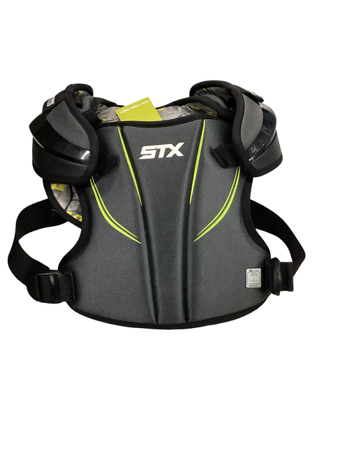 Vist Large View of Product Image Which is Used STX STALLION 200+ Lacrosse Shoulder Pads Black MD