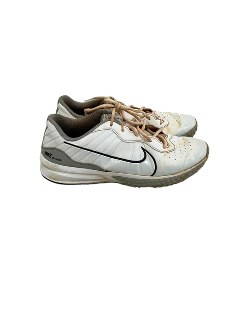 Vist Large View of Product Image Which is Used Nike Lunarlon Mens 9 White Baseball Turf Shoes