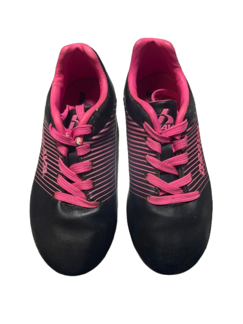 Vist Large View of Product Image Which is Used Brava Soccer Cleats Black And Pink Youth 10.0