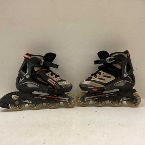 Vist Large View of Product Image Which is Used Rollerblade ABEC3 Junior Rec Fitness Skates Black Adjustable