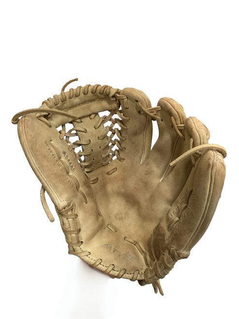 Vist Large View of Product Image Which is Used Marucci MTYPE BB/SB Glove RH Throw Almond 11 3/4"