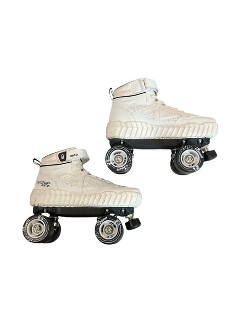 Vist Large View of Product Image Which is Used RollerDerby GLIDR Senior Roller Quad Skates White Senior 9