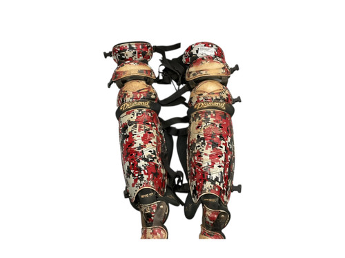 Vist Large View of Product Image Which is Used DIAMOND SHINGUARDS Catchers Leg Guards Red Intermed