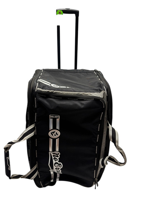 Vist Large View of Product Image Which is Used NO ERRORS BALL BOY XL Baseball & Softball Team Wheeled Ball Bag Black