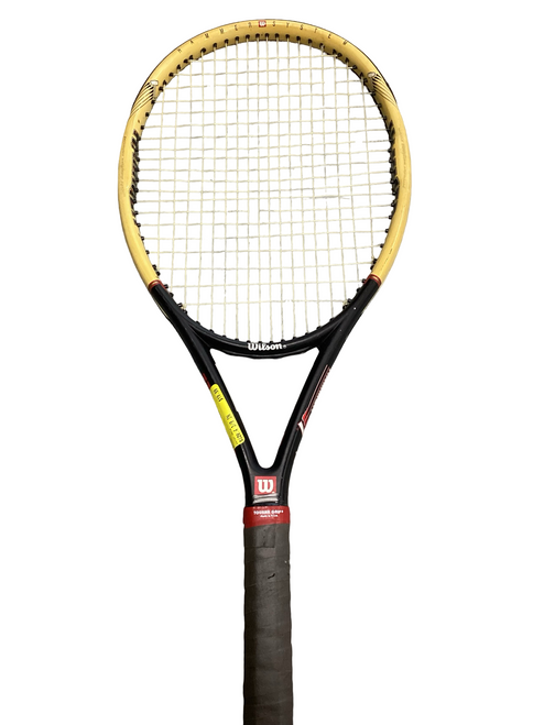 Vist Large View of Product Image Which is Used Wilson HAMMER 7.3 Adult Tennis Racquet Gold 4 3/8"