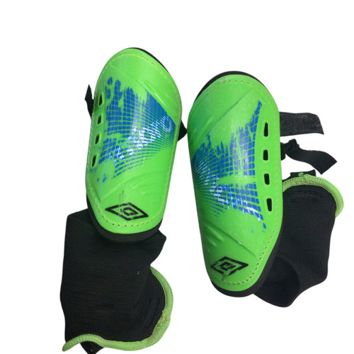 Vist Large View of Product Image Which is Used Umbro Soccer Shin Guards Youth Green SM