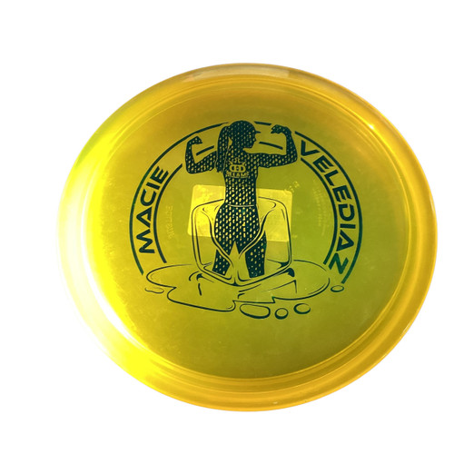 Vist Large View of Product Image Which is Used Dynamic Discs MACIEVELEDIAZ Disc Golf Mid Range Yellow