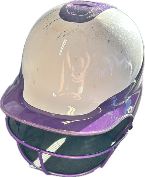 Vist Large View of Product Image Which is Used RIP-IT PRP W/ MASK Batting Helmet w/Mask Purple S/M