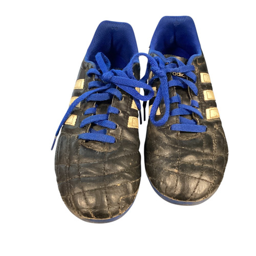 Vist Large View of Product Image Which is Used Adidas GOLETTO IV TRX FG Soccer Cleats Black And Royal Blue Junior 03.5